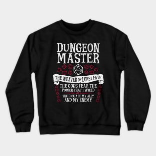 Dungeon Master, Dungeons & Dragons - The Weaver of Lore & Date Crewneck Sweatshirt
